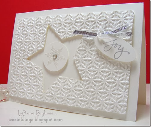 LeAnne Pugliese WeeInklings Paper Players 176 White on White Christmas Stampin