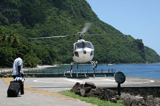 After Stonefield we were headed to the other side of the island.  There were a couple options for getting there, and we decided a helicopter ride would be exciting.