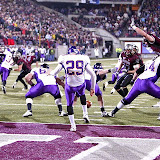 Northern Iowa punts the ball from their end zone.