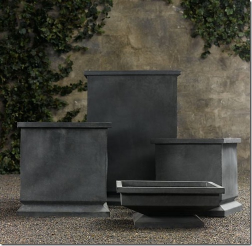 RH zinc footed planters