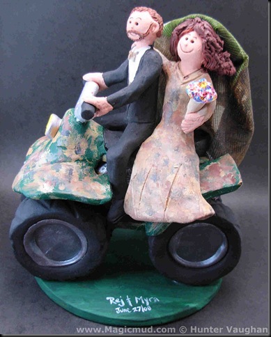 Camouflage Bride Wedding Cake Topper