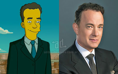 Foto de la version Simpson de Tom Hanks