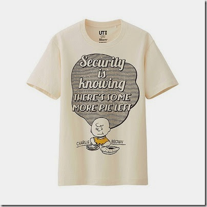UNIQLO Man Peanuts Graphic Short Sleeve T-shirt Cream 02