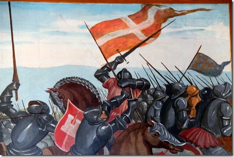 Le drapeau danois (!!!) au château de Gruyères