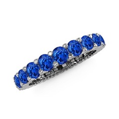 Round Sapphire Eternity Ring