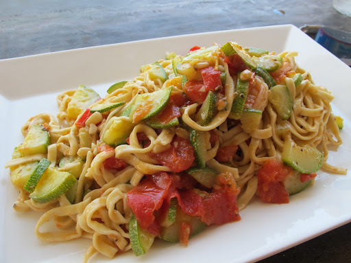 I didn't go to Mexico looking for great Italian food, so I like to think that Posada Margarita (www.posadamargherita.com) found me. Working in a small hotel on the beach, the cooks make each strand of pasta from scratch the moment it's ordered. This taglierini with shrimp and zucchini was some of the best pasta I have eaten outside of Italy. I didn't go to Mexico looking for great Italian food, so I like to think that Posada Margarita (www.posadamargherita.com) found me. Working in a small hotel on the beach, the cooks make each strand of pasta from scratch the moment it's ordered. This taglierini with shrimp and zucchini was some of the best pasta I have eaten outside of Italy.