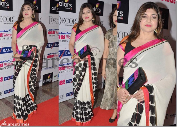 Cream_Georgette_Saree