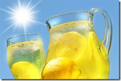 Iced cold lemonade