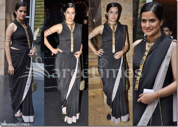 Sona_Mohapatra_Black_Saree