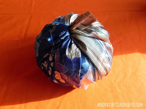 easy no sew fabric pumpkin