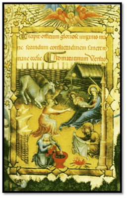 Natividad miniada de Belbello de Pavía, del siglo XV Natividad miniada de Belbello de Pavía, del siglo XV
