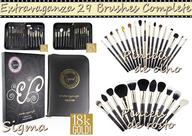 Extravaganza 29 Brushes Complete Kit 18k Gold