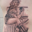 Pinup on Jeep