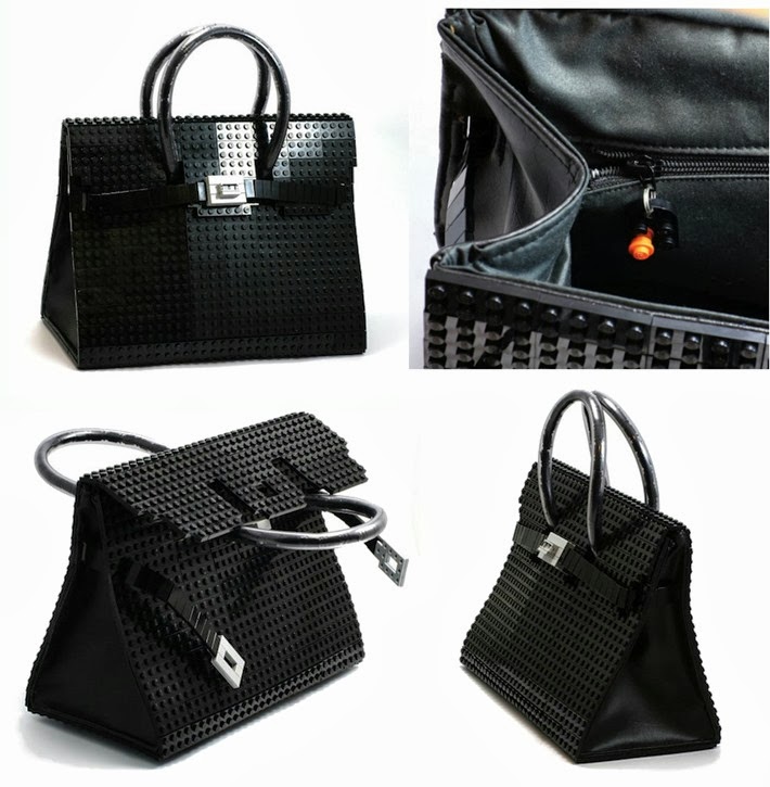 Acessórios de moda feitos de LEGO! Brincos, colares e pulseiras! lego birkin bag fashion