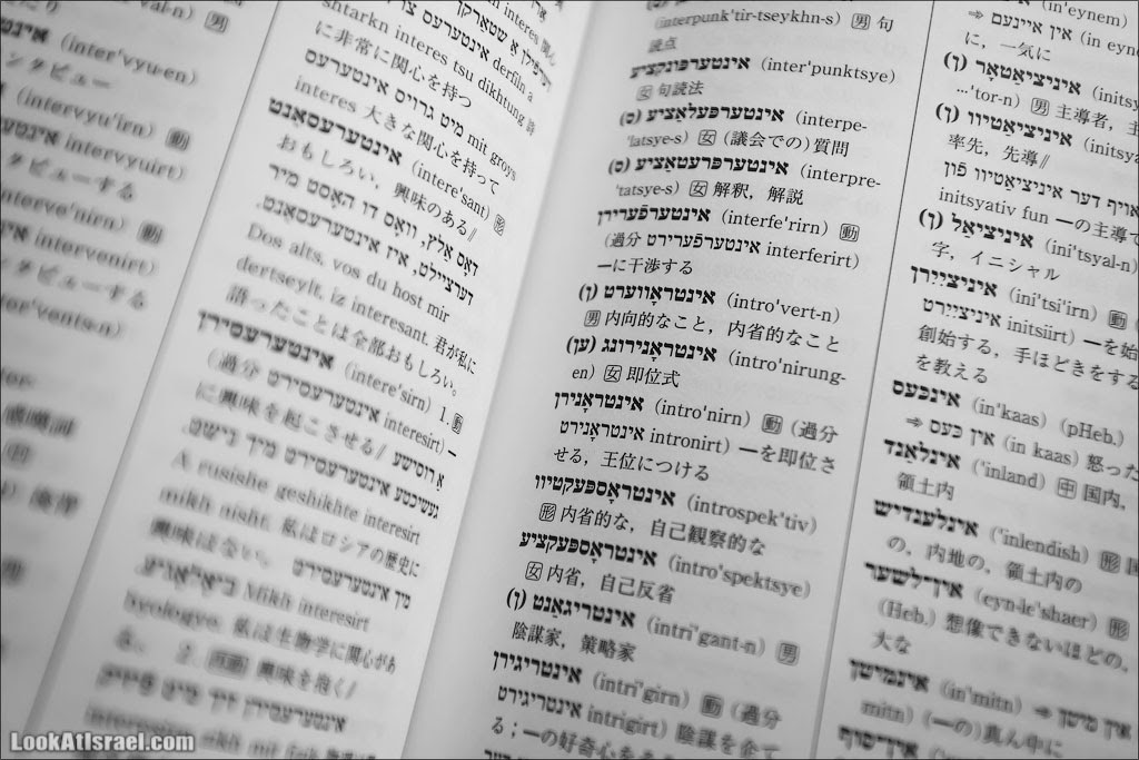 О том, что объединяет Японию и идиш, а также идиш и арабов