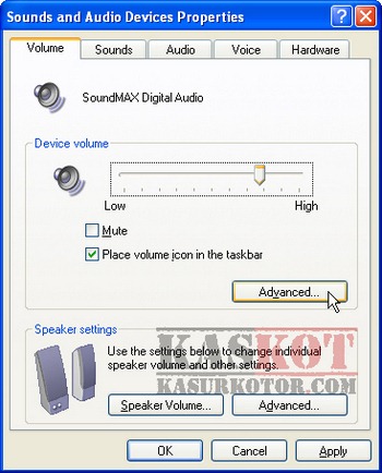 Mengembalikan Ikon Volume yg Ada di System Tray - Windows XP