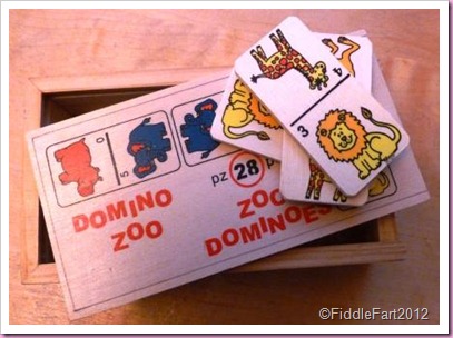 wooden domino tags
