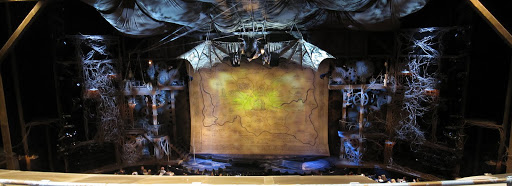 View from our seats (Front Mezzanine Row C Seats 112/113) for Wicked at Gershwin Theatre, NYC