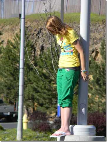 anne on light pole