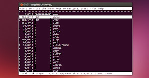 ncdu in Ubuntu Linux