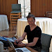 Chris starts the sound setup...
