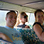 On the van taxi to the finca to catch our river boat to Bocas.