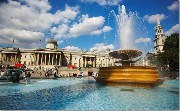 Trafalgar Square e a National Gallery