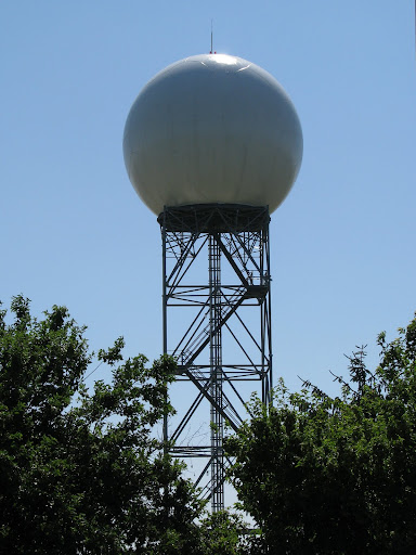 The National Weather Service doppler radar tower, located near the Springfield-Branson National Airport, receives weather data year round.
(Photo credit: Jennifer Moore)