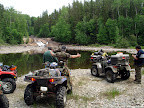 Fishing on the Grassy river - ATV adventure. Fishing on the Grassy river - ATV adventure.