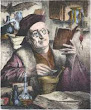Engraving By E Van Hove Der Alchemist 1883