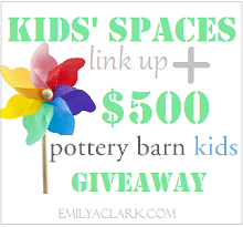 Kids' Spaces link up party on www.emilyaclark.com