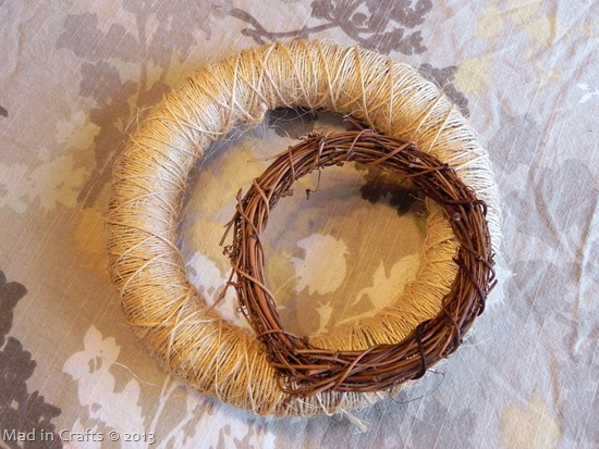 glue on the first wreath
