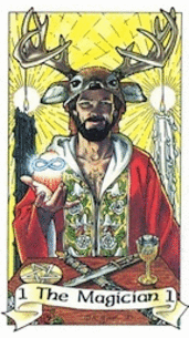 Sun, Wheel, Magician