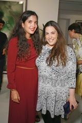 PARIS, FRANCE - JULY 07:  Noor Fares and  Mary Katranzou at the'Venyx new collection cocktail launch as part of Paris Fashion Week : Haute-Couture Fall/Winter 2014-2015 at Gagosian Gallery on July 7, 2014 in Paris, France.  (Photo by Victor Boyko/Getty Images)