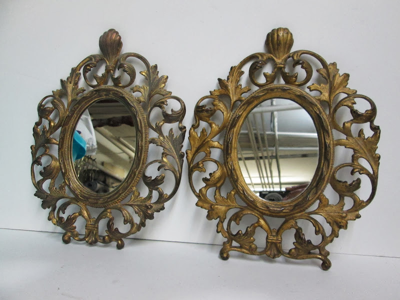 Ornate Mirror Pair