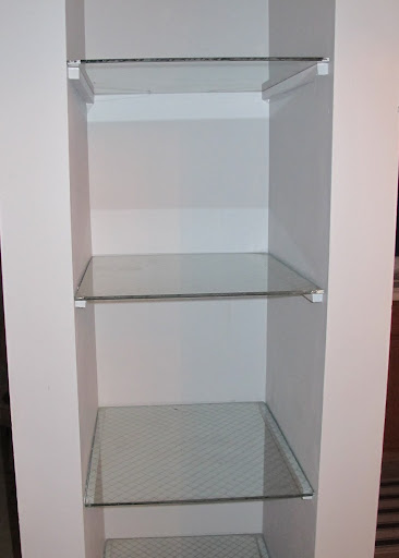 I started by removing everything from the bar shelves and giving it all a good cleaning.