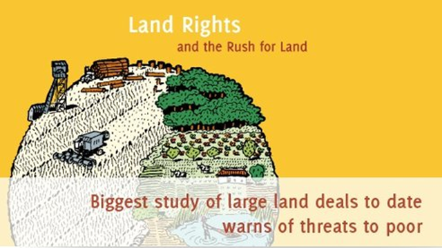 Cover of 'Land Rights and the Rush for Land' by International Land Coalition, 2011.