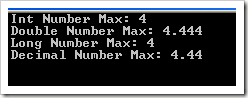 Calculate Maximum of two int &ndash; Decimal - long Numbers in C# | Math.Max()