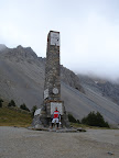A fittingly impressive col marker for an impressive climb - the Col d