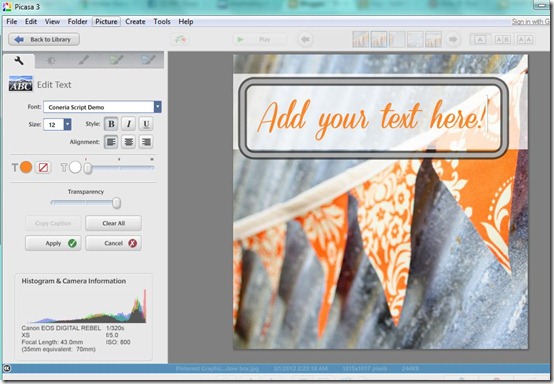Add text to photo Add text to photo