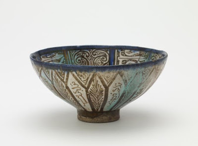 Bowl | Origin:  Iran | Period: late 13th century  Il-Khanid period | Details:  Not Available | Type: Stone-paste; painted under glaze | Size: H: 6.2  W: 13.0  cm | Museum Code: F1908.161 | Photograph and description taken from Freer and the Sackler (Smithsonian) Museums.