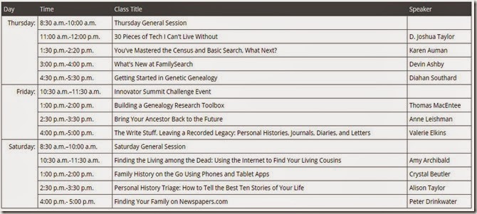 RootsTech 2015 Live Streaming Schedule RootsTech 2015 Live Streaming Schedule