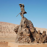 Flaming mountains - statue journey to the west
