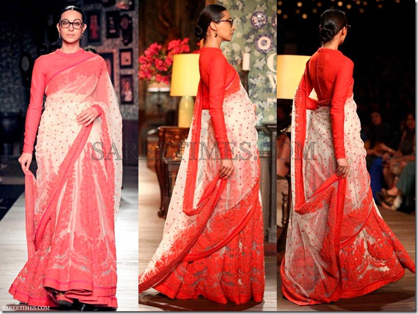 Sabyasachi_White_Red_Saree