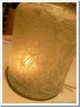 lace tea light holder..