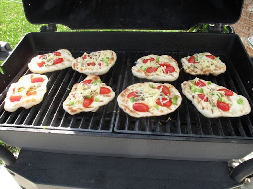 John's Pizzas Getting that Great, Grilled Flavor