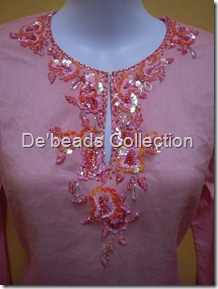 Jahitan labuci bermotifkan bunga dan daun bermanik DSCN9923