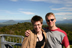 Lana and Gus at a roadside lookout