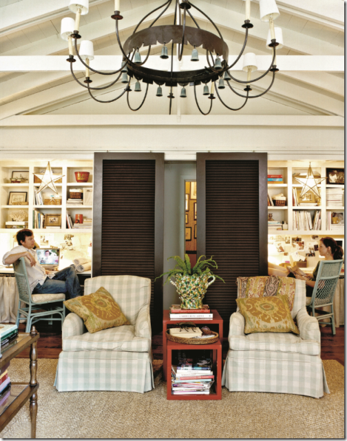 family room work stations built-in office