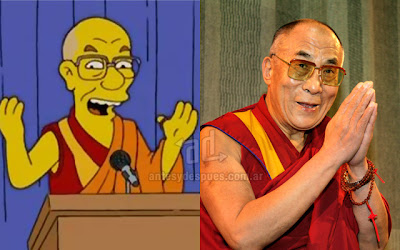 Foto de la version Simpson de Dalai Lama